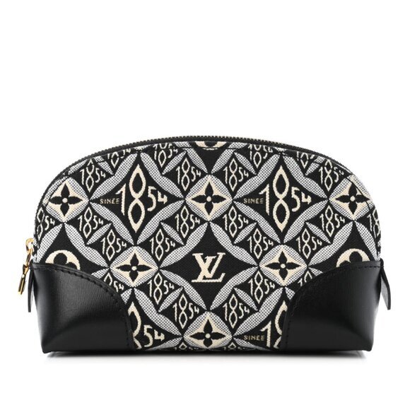 Louis Vuitton Jacquard Since 1854 Cosmetic Pouch PM Grey - Picture 1 of 14